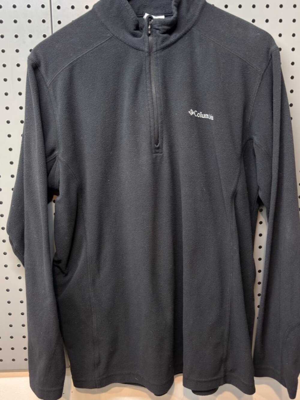 Columbia Men's Black Fleece Quarter-Zip Pullover M